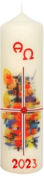 Ostertischkerze 220/60 mm, Dek. 3363